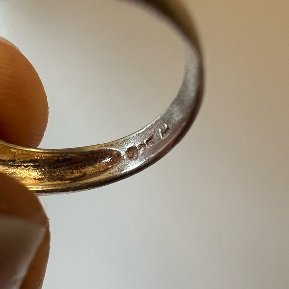 Set of Three Rings - Silver w/ CZ & 18K Gold Electroplated - Picture 5 of 9